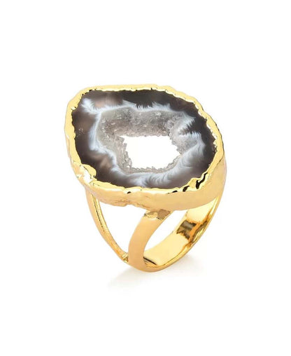 Agate geode ring