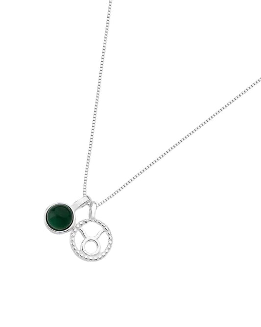 Taurus Zodiac with Birthstone Necklace | Star sign April/May