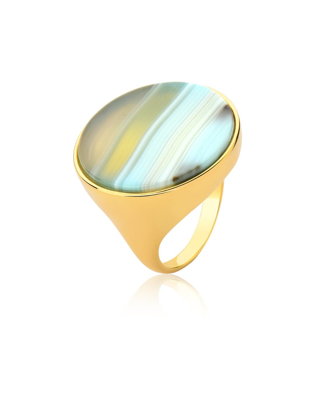 Colore ring on Blue Agate