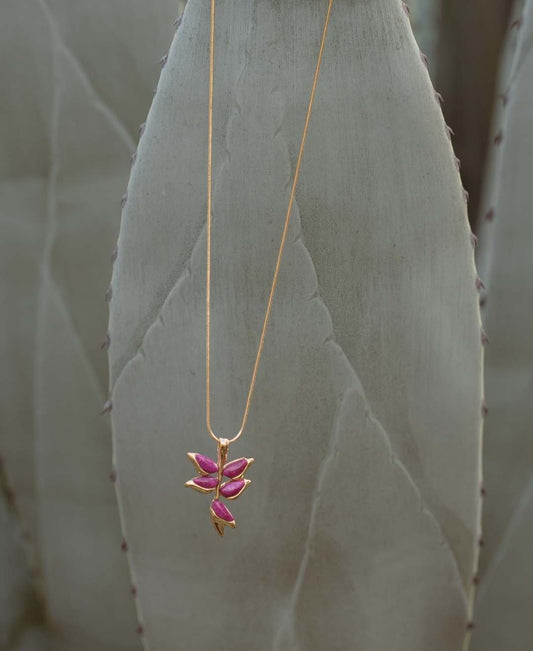 Heliconia necklace