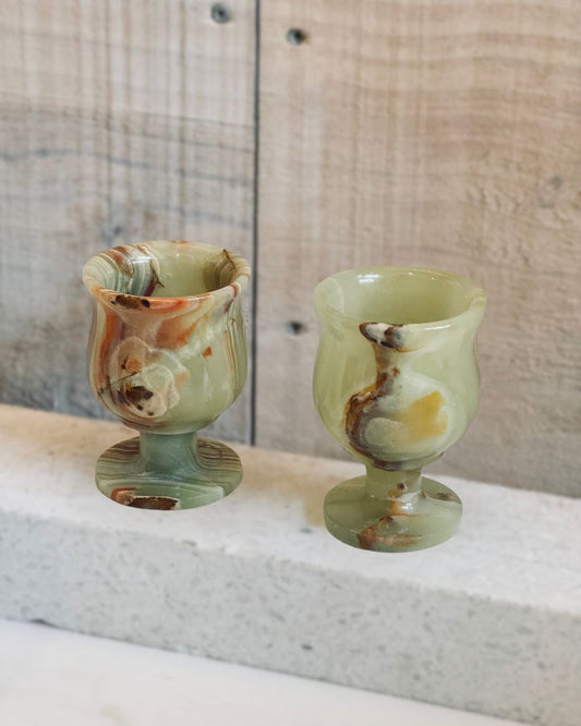 Green Onyx cup - gemstone homeware