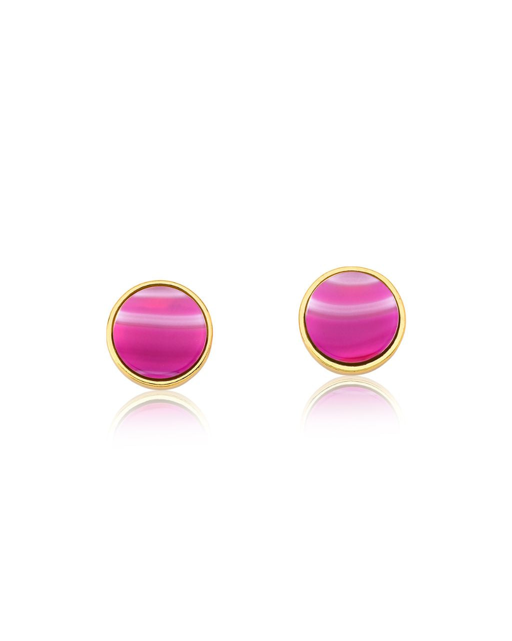 Colore delicate earrings on Pink Agate