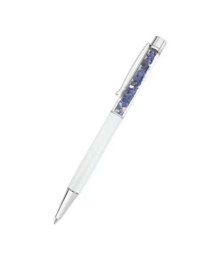 Crystal ballpoint pen - white |  crystal and minerals