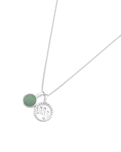 Virgo Zodiac with Birthstone Necklace | Star sign Aug/Sept