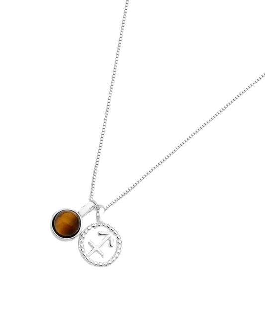 Sagittarius Zodiac with Birthstone Necklace | Star sign Nov/Dec