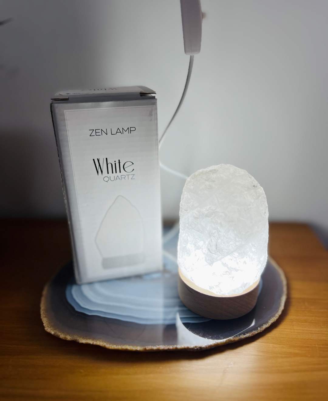 White quartz lamp | crystal lamp LED USB