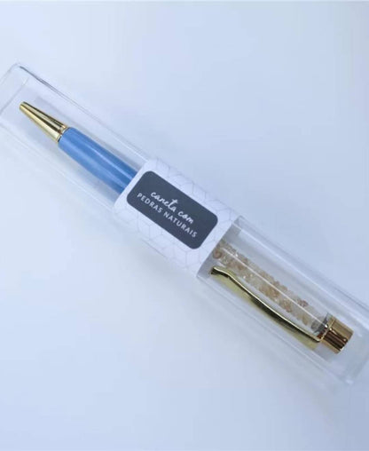 Crystal ballpoint pen - blue | crystal and minerals