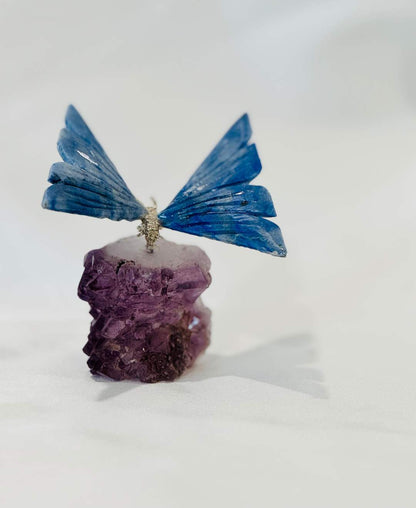 Butterfly | Blue quartz & Amethyst