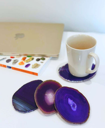 Agate Coasters | Purple