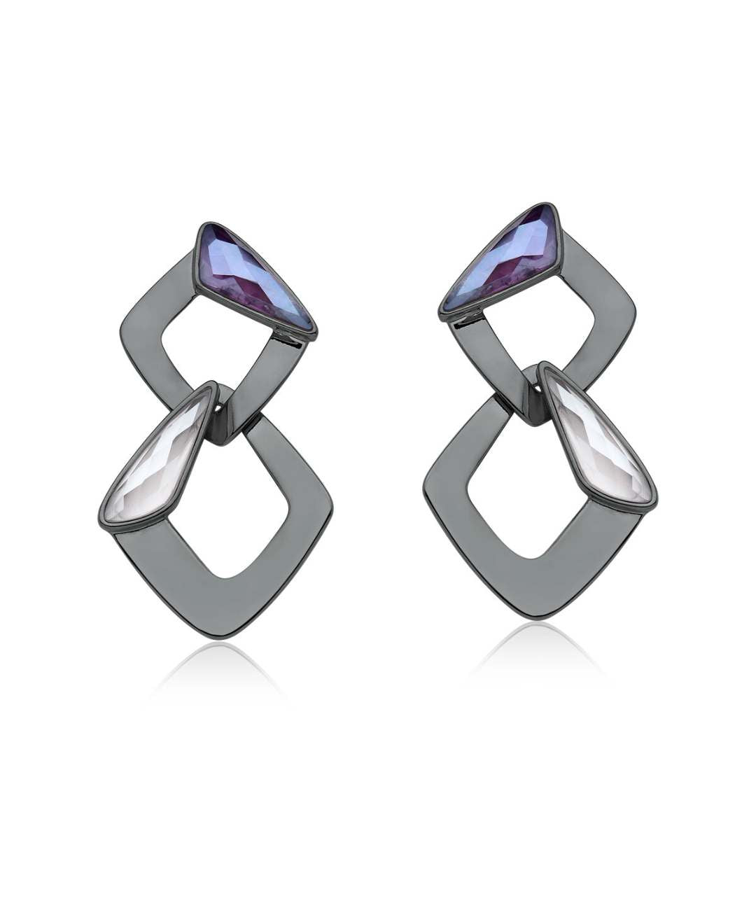 Hypnotic earrings | Rhodium