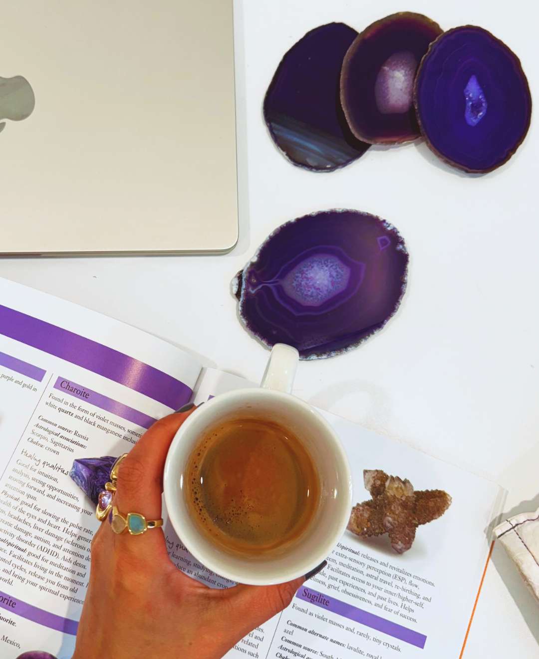 Agate Coasters | Purple