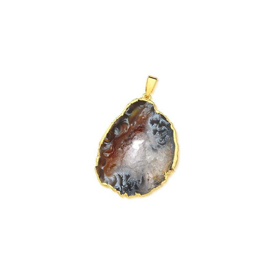 Agate geode pendant